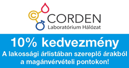 Corden Laboratórium Hálózat - Kedvezmény