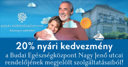 Budai Egészségközpont Nyári kedvezmények - Nagy Jenő utca