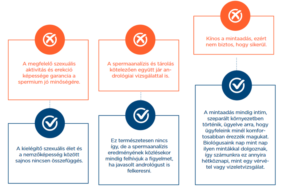 A spermavizsgálattal és a spermiumtárolással kapcsolatos 3 leggyakoribb tévhit